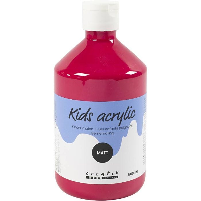 Akryylimaali Matta, peruspunainen, 500 ml/ 1 pll