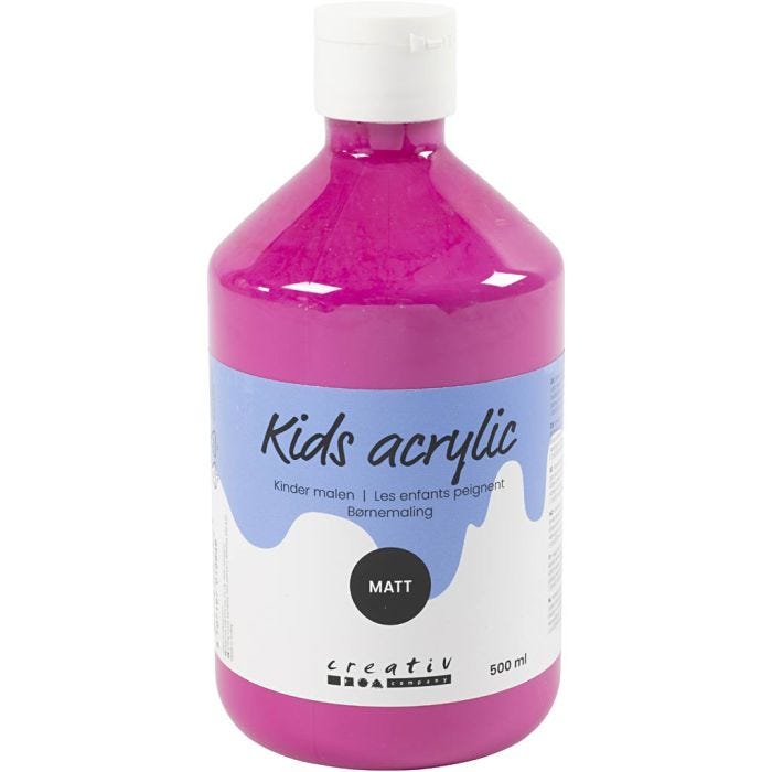 Akryylimaali Matta, pinkki, 500 ml/ 1 pll