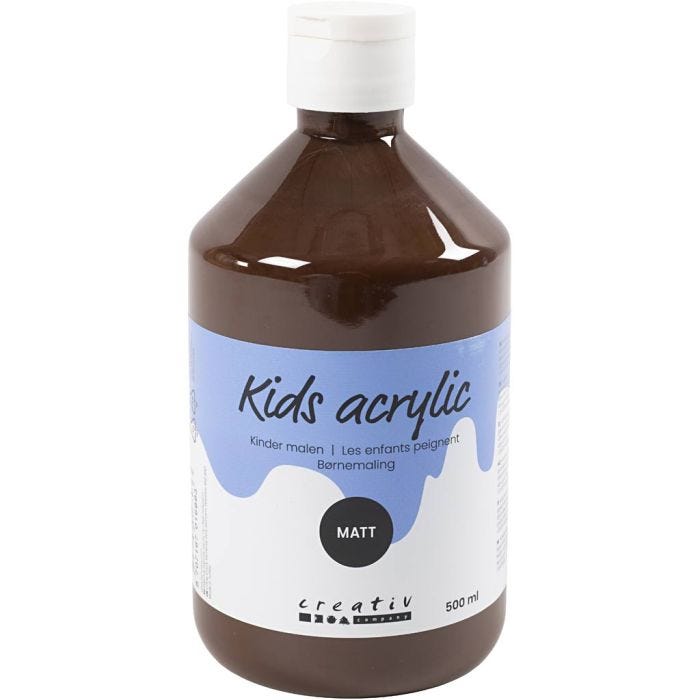 Akryylimaali Matta, ruskea, 500 ml/ 1 pll