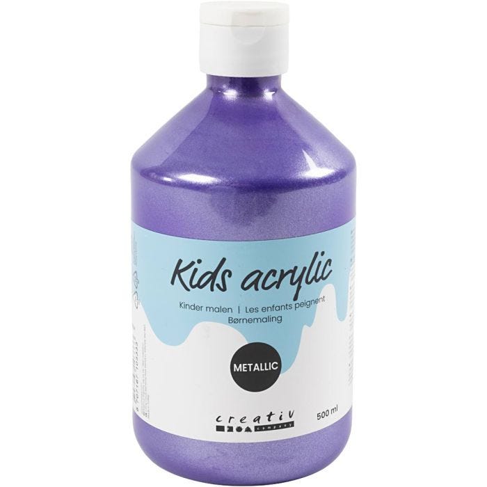 Akryylimaali Metallic, metallinen, violet, 500ml/ 1 pll