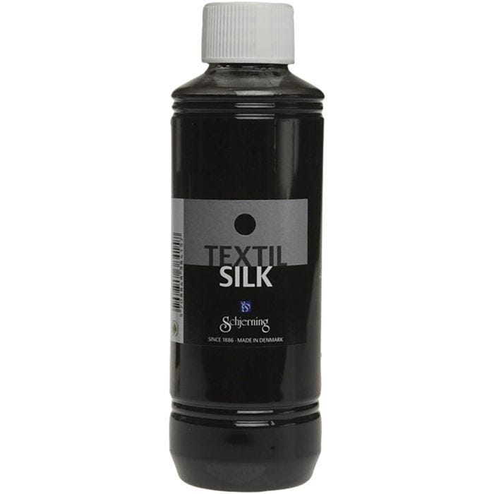 Silkkiväri Textil Silk, syvänmusta, 250 ml/ 1 pll