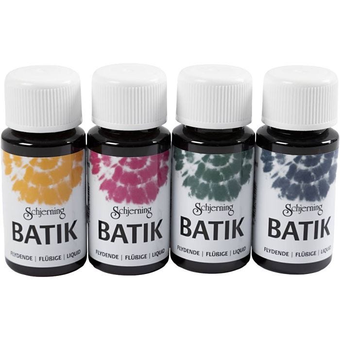 Tekstiiliväri, laivastonsininen, vihreä, pinkki, maissinkelt., 4x50 ml/ 1 pkt
