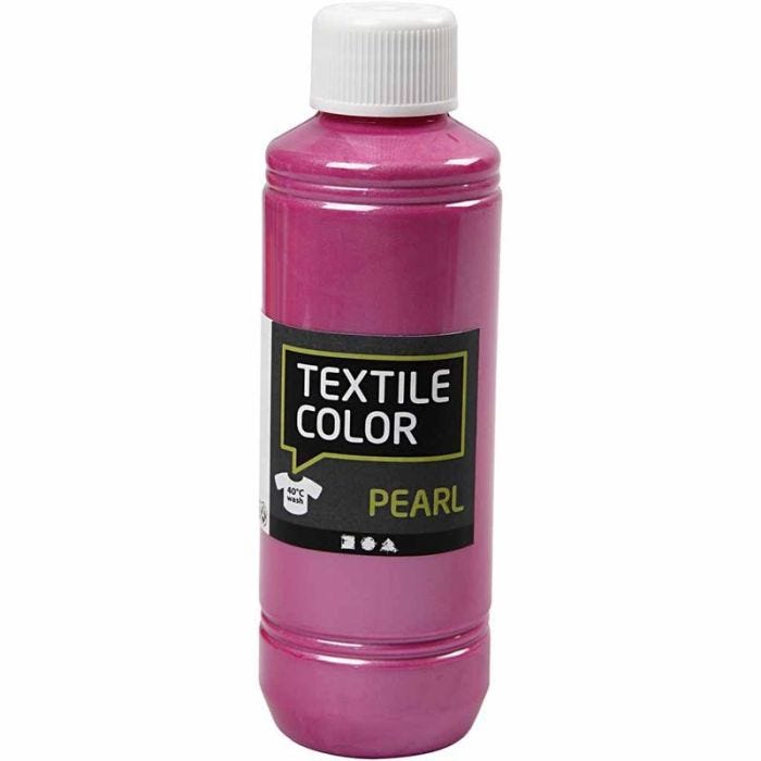 Tekstiiliväri, helmiäinen, syklaami, 250ml/ 1 pll