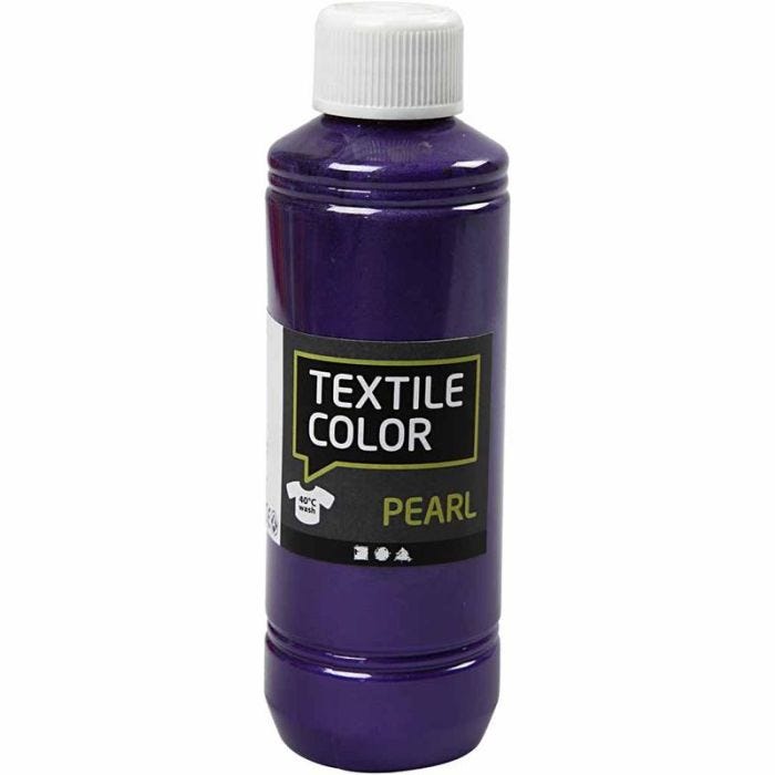 Tekstiiliväri, helmiäinen, violet, 250 ml/ 1 pll
