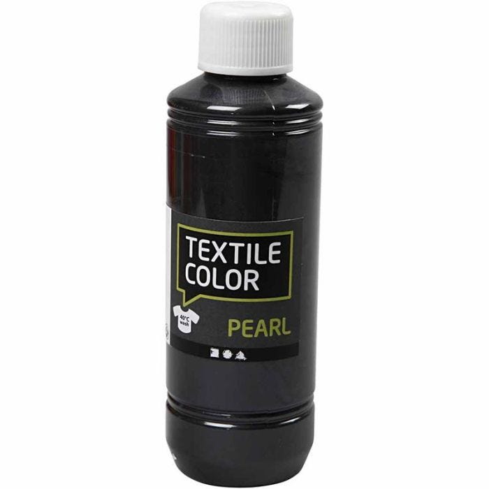 Tekstiiliväri, helmiäinen, harmaa, 250 ml/ 1 pll