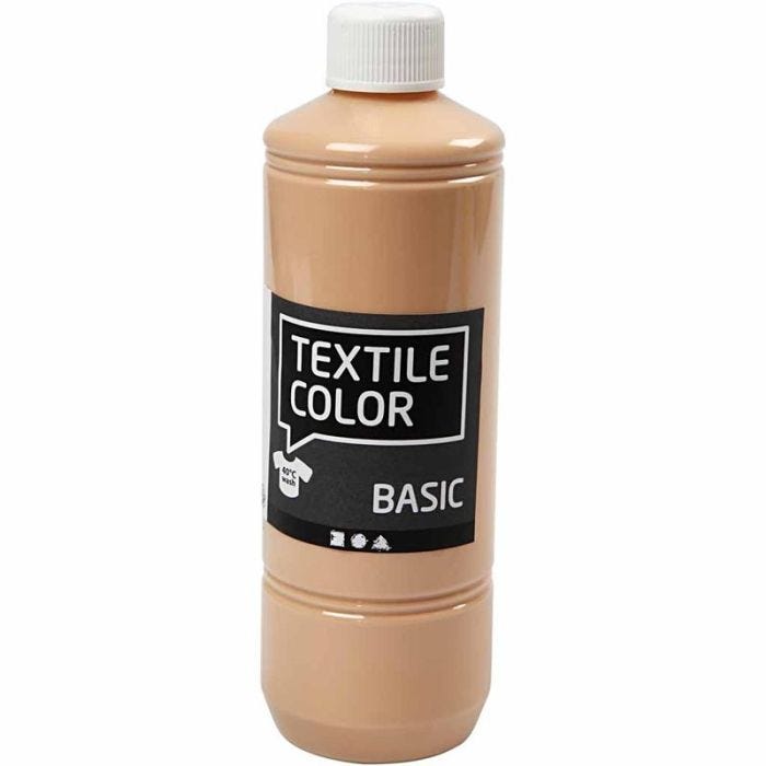 Tekstiiliväri, vaalea puuteri, 500 ml/ 1 pll