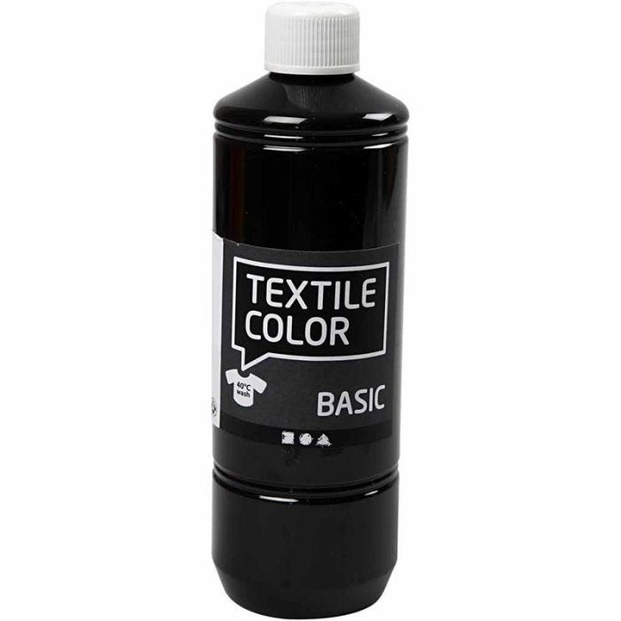Tekstiiliväri, musta, 500 ml/ 1 pll