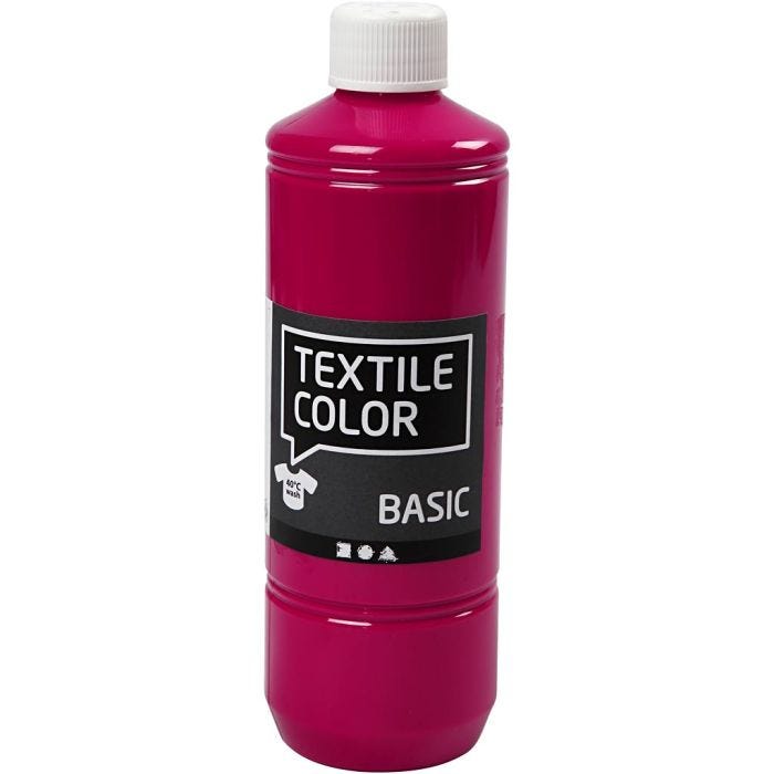 Tekstiiliväri, peruspunainen, 500 ml/ 1 pll