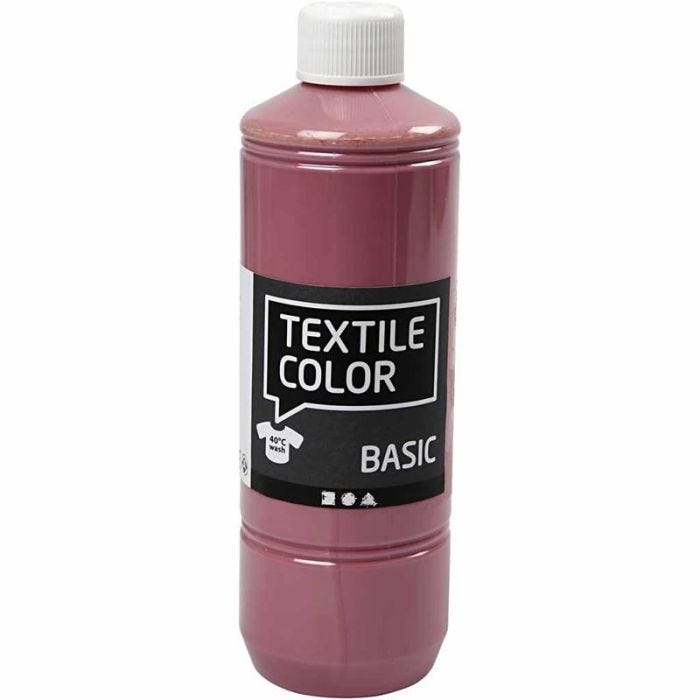 Tekstiiliväri, tummanrosa, 500 ml/ 1 pll