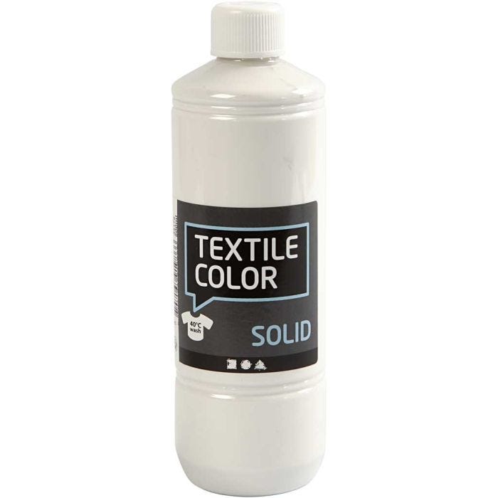 Textile Color Solid, peittävä, kannen valkoinen, 500 ml/ 1 pll