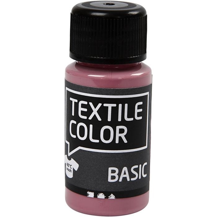 Tekstiiliväri, tummanrosa, 50 ml/ 1 pll
