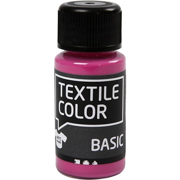 Tekstiiliväri, pinkki, 50 ml/ 1 pll