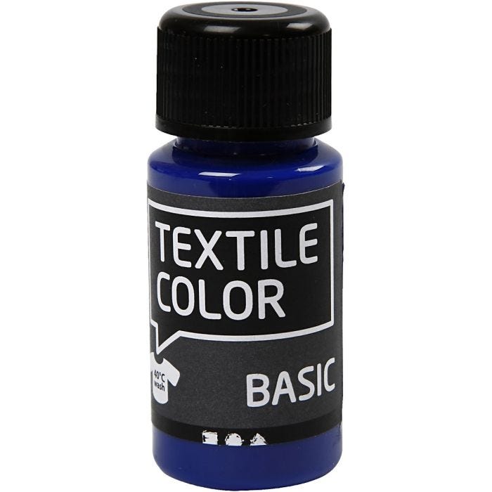 Tekstiiliväri, perussininen, 50 ml/ 1 pll