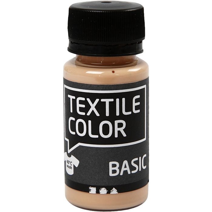 Tekstiiliväri, vaalea puuteri, 50 ml/ 1 pll
