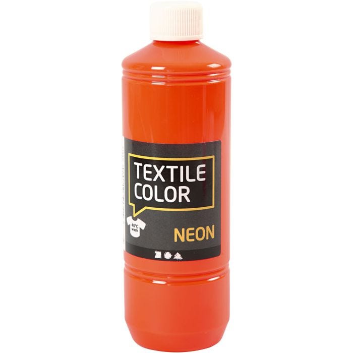 Tekstiiliväri, neonoranssi, 500 ml/ 1 pll
