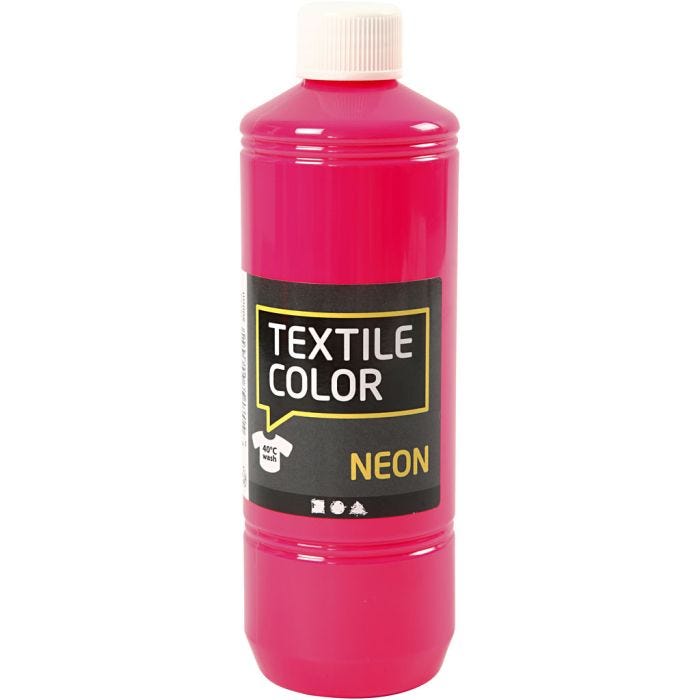 Tekstiiliväri, neonpinkki, 500 ml/ 1 pll