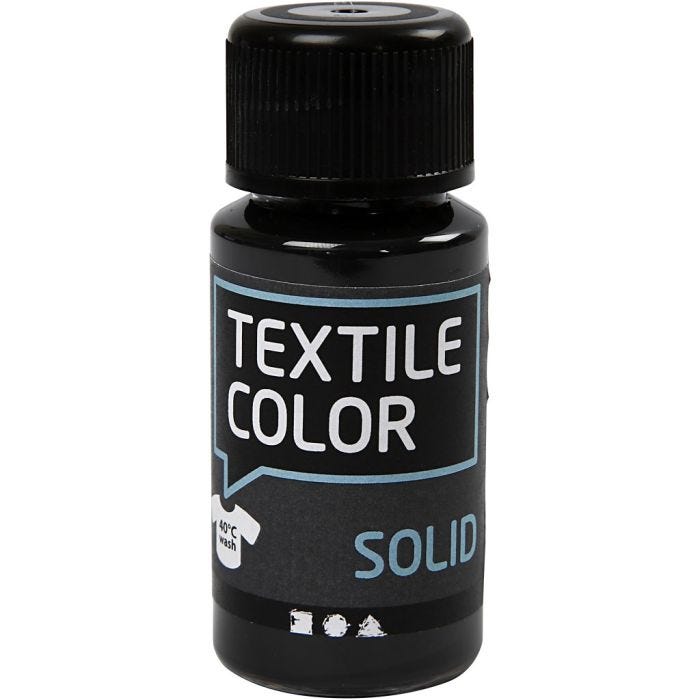 Textile Color Solid, peittävä, musta, 50ml/ 1 pll