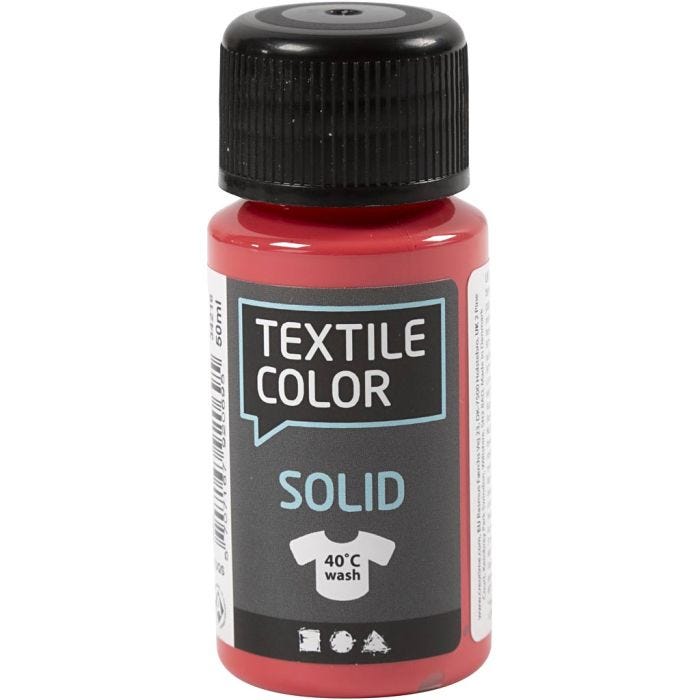 Textile Color Solid, peittävä, punainen, 50 ml/ 1 pll