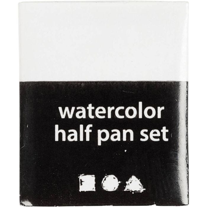 Vesivärit, ½-pan, koko 10x15x20 mm, valkoinen, 1 kpl