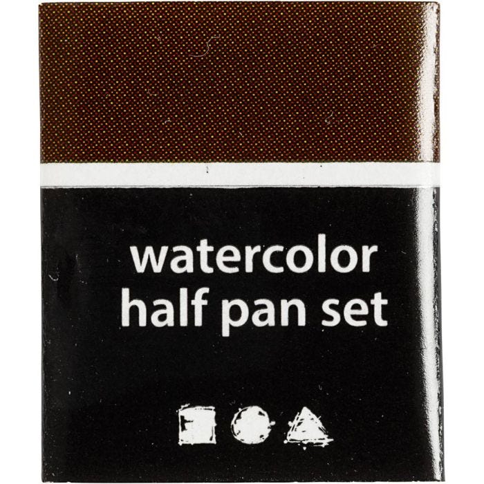 Vesivärit, ½-pan, koko 10x15x20 mm, ruskea, 1 kpl
