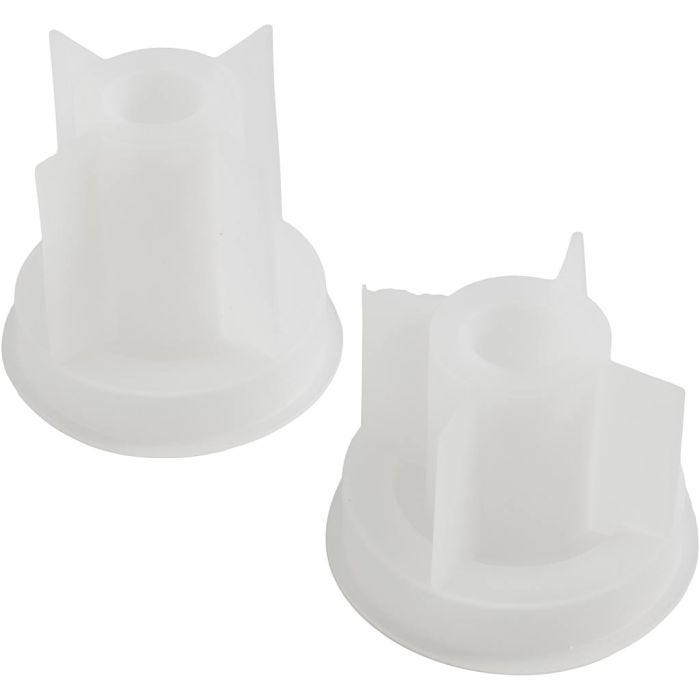 Silikonimuotti, Kynttilänpidike, Kork. 5,8+7,5 cm, halk. 7,5 cm, Lev: 2-2,5 cm, matta läpinäkyvä, 2 kpl/ 1 pkt