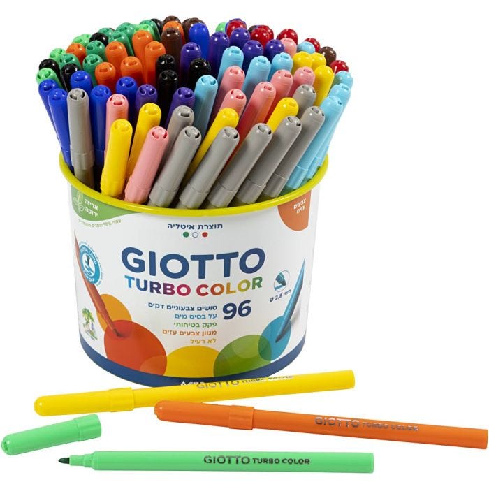 GIOTTO-tussit, paksuus 2,8 mm, värilajitelma, 96 kpl/ 1 prk