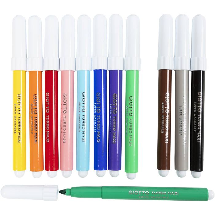 GIOTTO-tussit, paksuus 5 mm, värilajitelma, 12 kpl/ 1 pkt