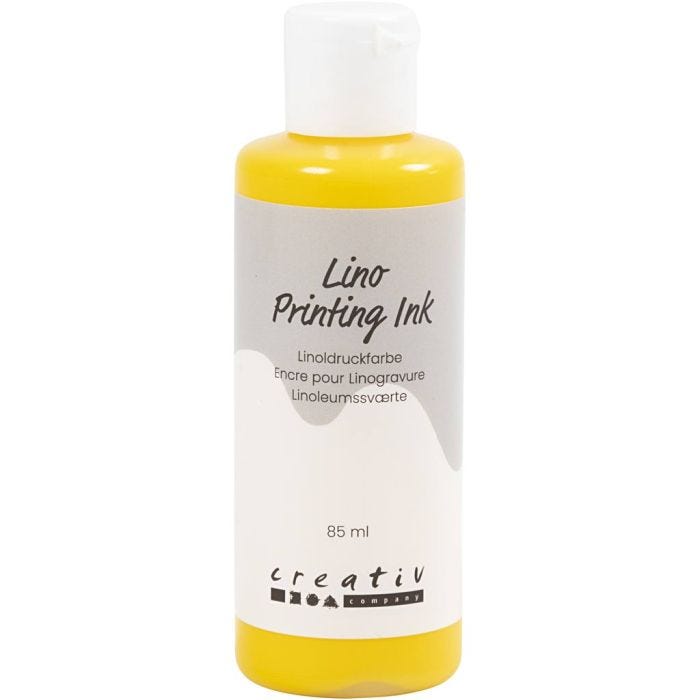 Linoväri, keltainen, 85 ml/ 1 pll
