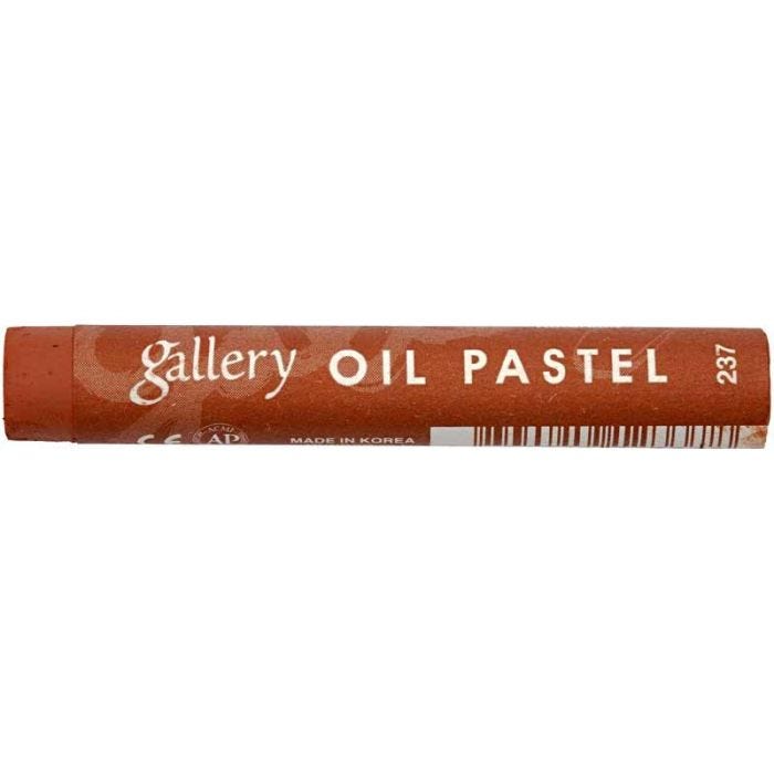 Gallery Öljypastellit Premium, Pit. 7 cm, paksuus 11 mm, punaruskea (237), 6 kpl/ 1 pkt