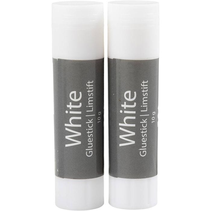 Liimapuikko White, Pyöreä, 10 g, 2kpl/ 1 pkt