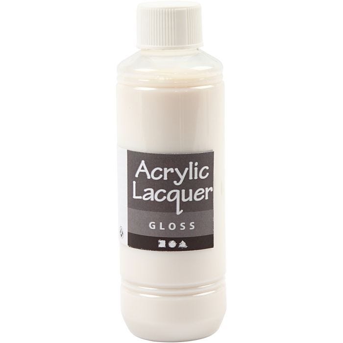 Akryylilakka, kiiltävä, 250 ml/ 1 pll