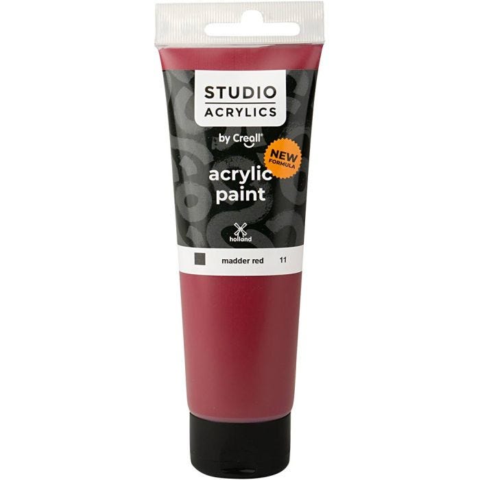 Creall Studio -Akryylimaali, peittävä, madder red (11), 120 ml/ 1 pll