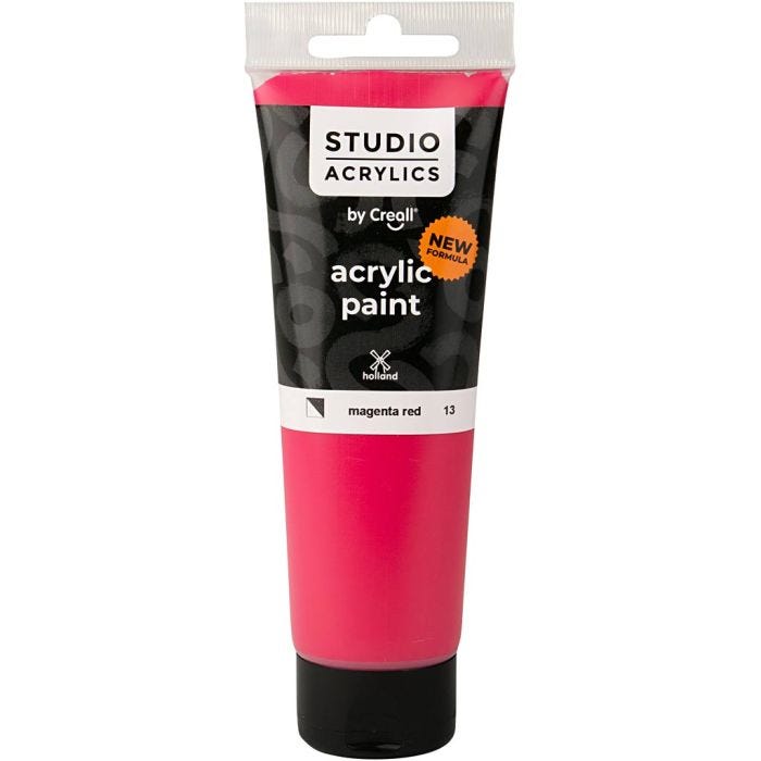 Creall Studio -Akryylimaali, läpikuultavat, magenta red (13), 120ml/ 1 pll