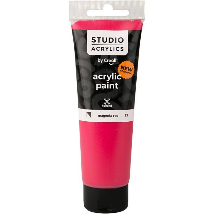 Creall Studio -Akryylimaali, läpikuultavat, magenta red (13), 120 ml/ 1 pll