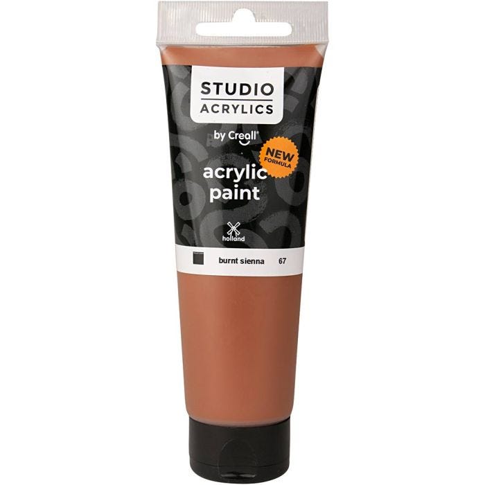 Creall Studio -Akryylimaali, peittävä, burnt sienna (67), 120 ml/ 1 pll