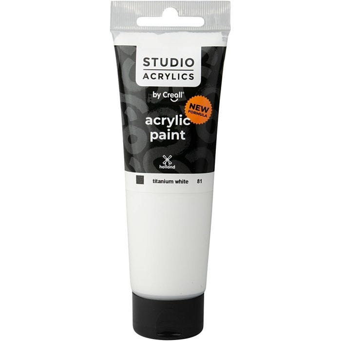 Creall Studio -Akryylimaali, peittävä, white (81), 120 ml/ 1 pll