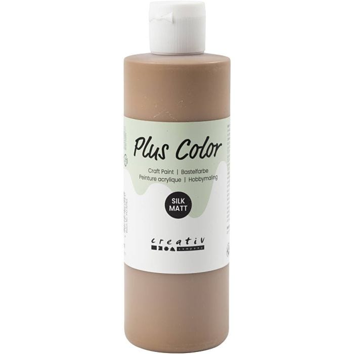 Plus Color- Askartelumaali, vaaleanruskea, 250 ml/ 1 pll