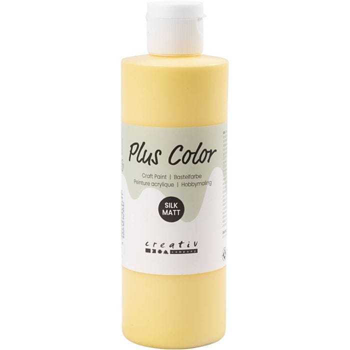 Plus Color- Askartelumaali, krookuksen keltainen, 250 ml/ 1 pll