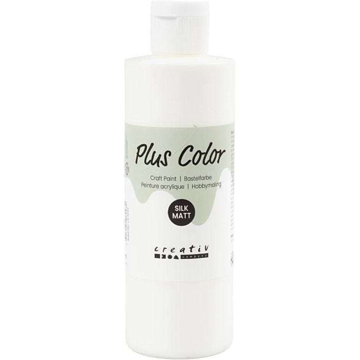 Plus Color- Askartelumaali, luonnonvalkonen, 250 ml/ 1 pll