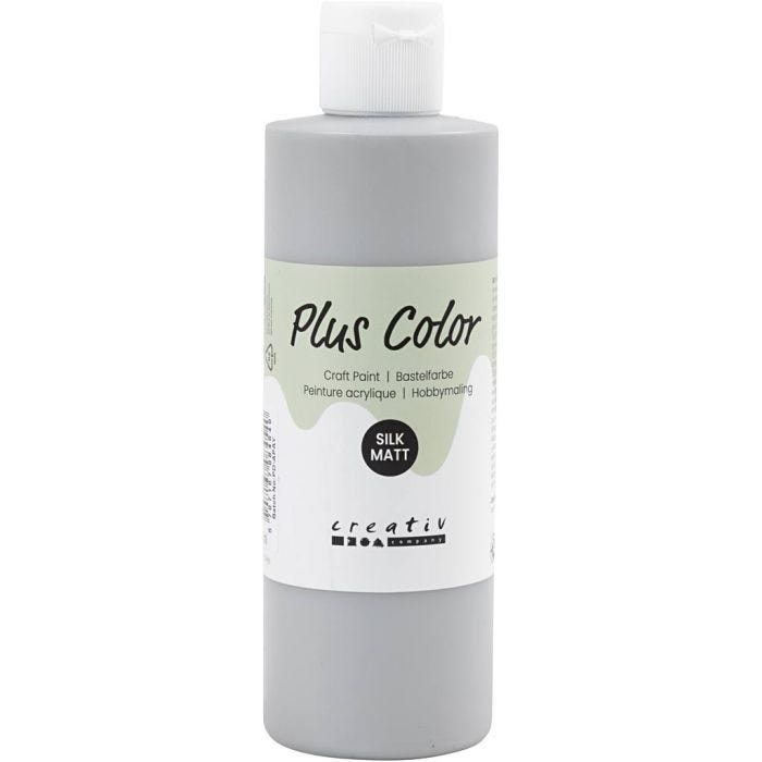Plus Color- Askartelumaali, sateenharmaa, 250 ml/ 1 pll