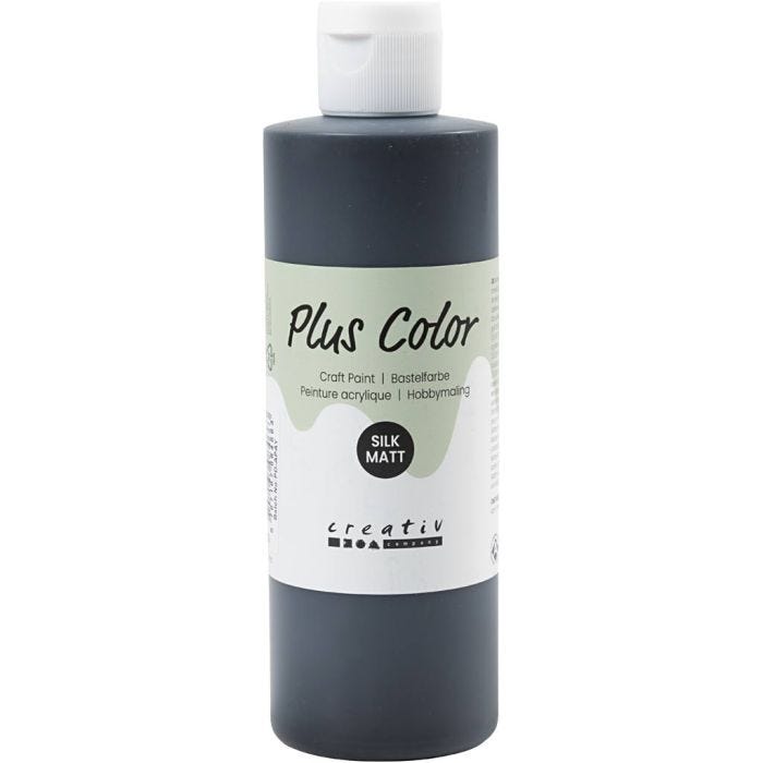 Plus Color- Askartelumaali, musta, 250 ml/ 1 pll
