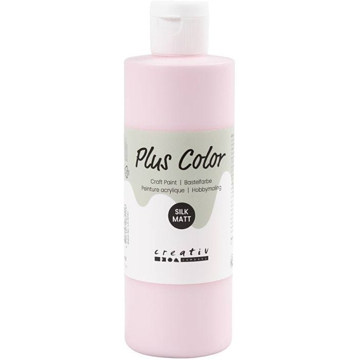 Plus Color- Askartelumaali, soft pink, 250 ml/ 1 pll