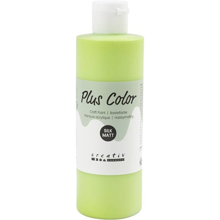 Plus Color- Askartelumaali, lime vihreä, 250ml/ 1 pll