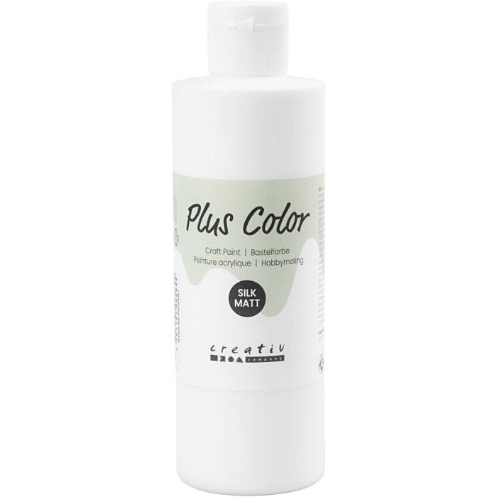 Plus Color- Askartelumaali, valkoinen, 250 ml/ 1 pll
