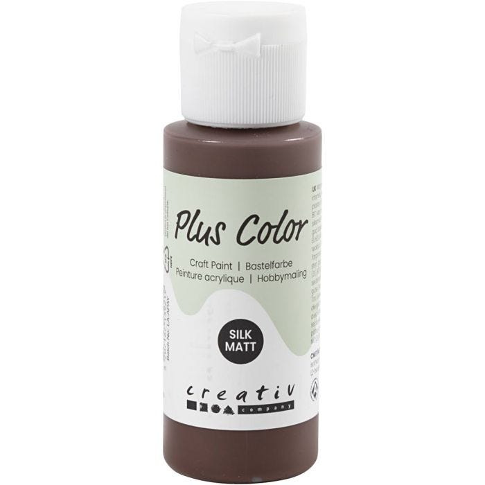 Plus Color- Askartelumaali, suklaanruskea, 60 ml/ 1 pll