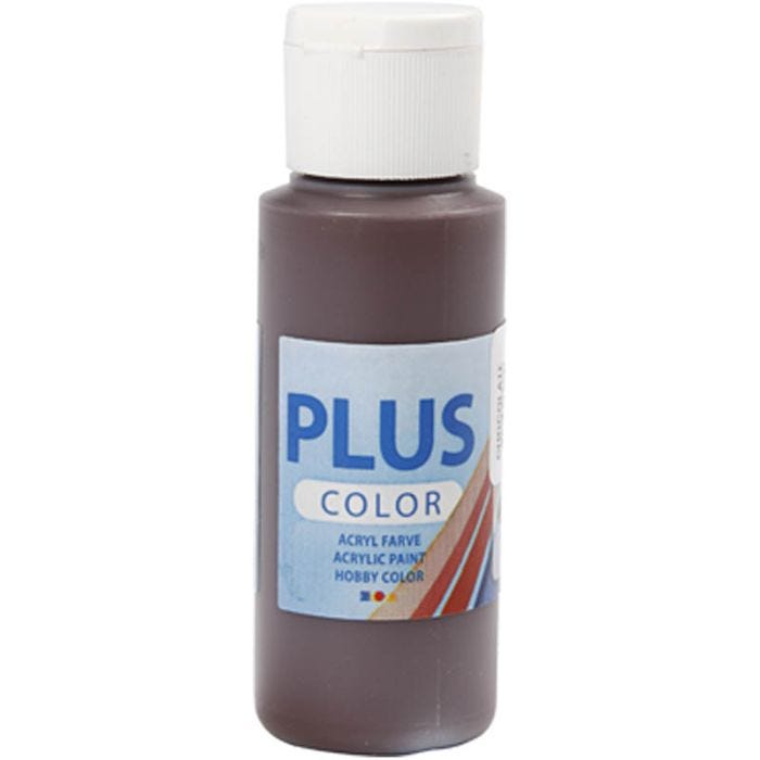 Plus Color- Askartelumaali, suklaanruskea, 60 ml/ 1 pll