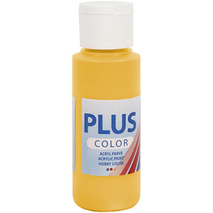 Plus Color- Askartelumaali, auringonkeltainen, 60ml/ 1 pll