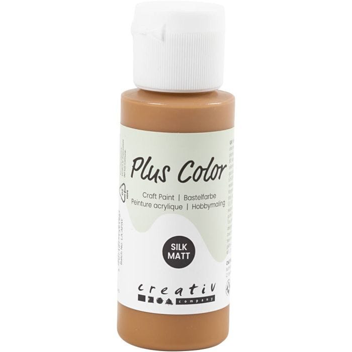 Plus Color- Askartelumaali, raaka sienna, 60 ml/ 1 pll