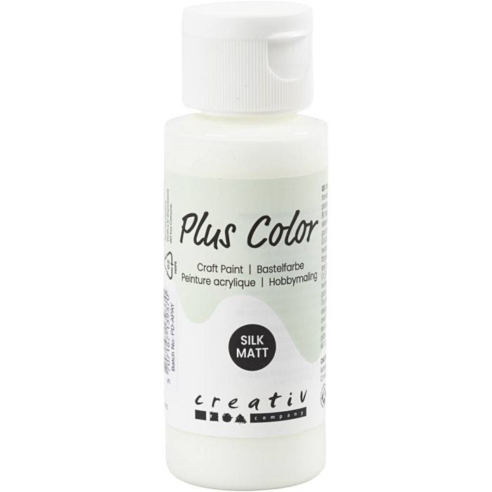 Plus Color- Askartelumaali, luonnonvalkonen, 60 ml/ 1 pll