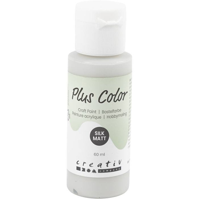 Plus Color- Askartelumaali, vaaleanharmaa, 60ml/ 1 pll